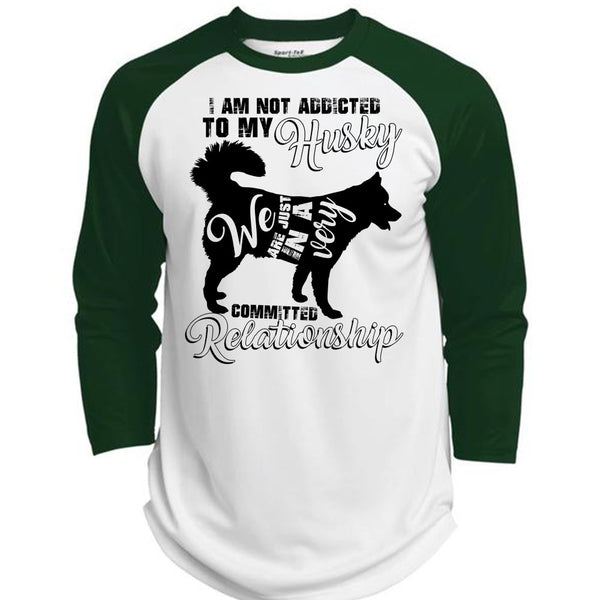 I Am Not Addicted To My Husky T Shirt, I Love Dog T Shirt, Awesome T-Shirts  (Polyester Game Baseball Jersey)