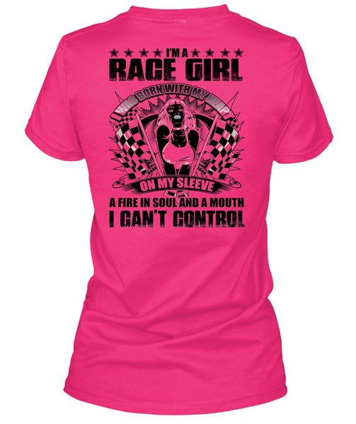 I'm A Race Girl T Shirt, I Love Biker T Shirt