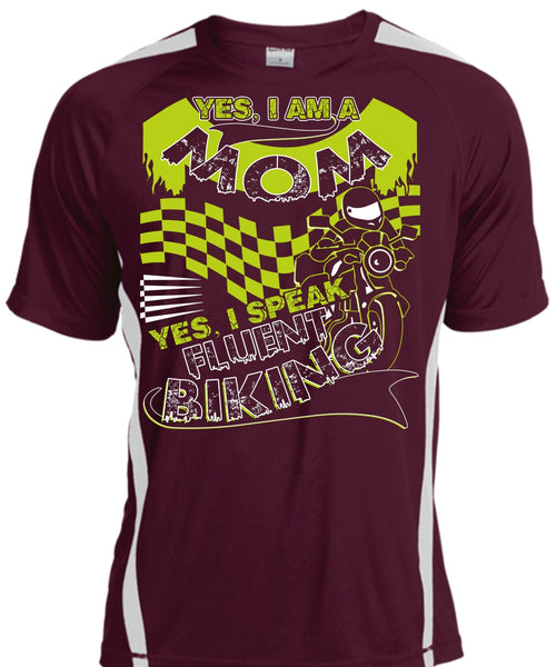 I Am A Mom T Shirt, I Speak Fluent Biking T Shirt, Cool Shirt