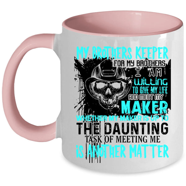 Cool Firefighter Coffee Mug, My Brothers Keeper Accent Mug