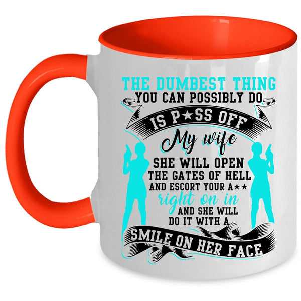 Cool Gift For My Husband Coffee Mug, My Wife Accent Mug