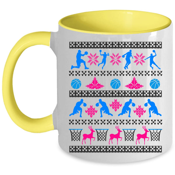 Merry Christmas Coffee Mug, Awesome Basketball Accent Mug