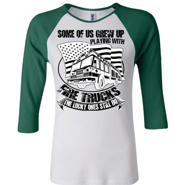 Playing With Fire Trucks T Shirt, Being A Firefighter T Shirt, Awesome T-Shirts