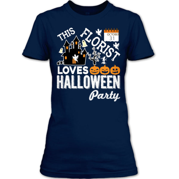Halloween T Shirt, This Florist Love Halloween Party T Shirt