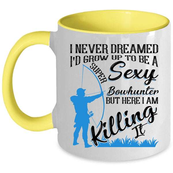 Cool Bowhunter Coffee Mug, I'd Grow Up To Be A Bowhunter Accent Mug