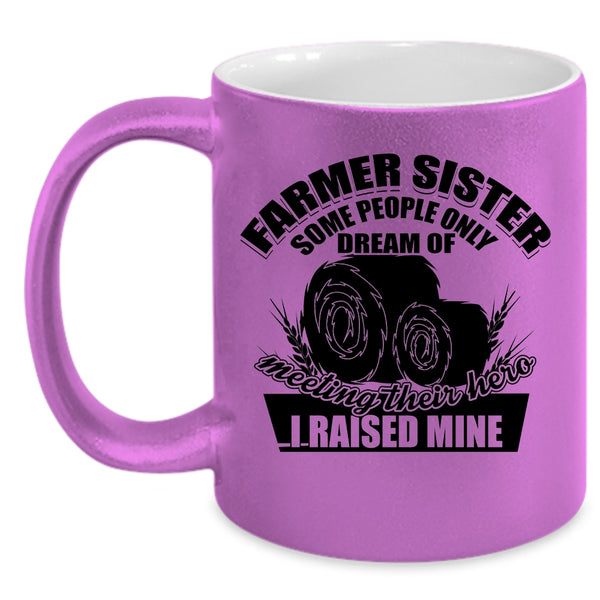 Cool Farmer Sister Coffee Mug, Farmer Sister Accent Mug