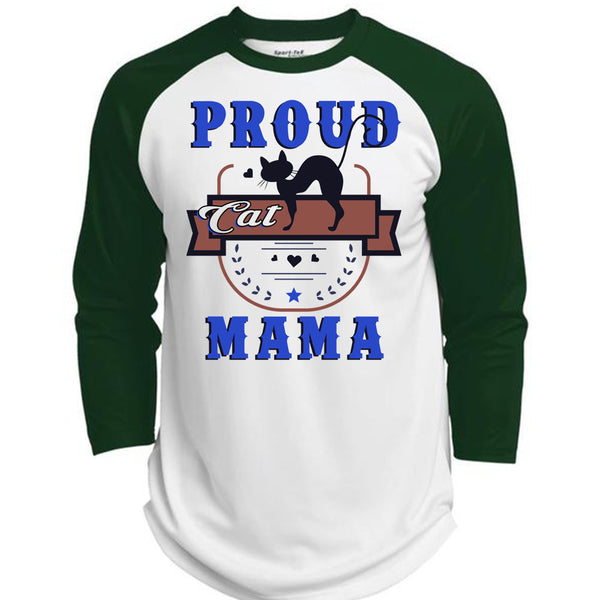 Proud Cat Mama T Shirt, Being A Mother T Shirt, Awesome T-Shirts  (Polyester Game Baseball Jersey)