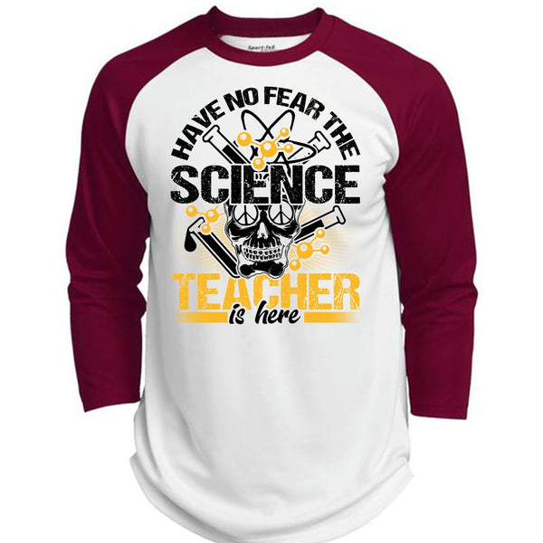 Have No Fear The Science Teacher Is Here T Shirt, I Love Teacher T Shirt, Awesome T-Shirts  (Polyester Game Baseball Jersey)