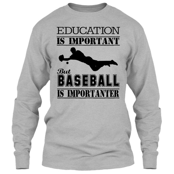 Education Is Important T Shirt, Cool Baseball Player T Shirt
