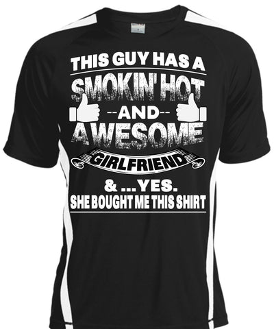 A black t-shirt with the shopify logo