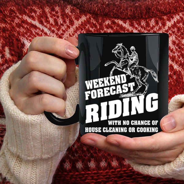 Weekend Forecast Riding Coffee Mug, Outdoor Coffee Cup