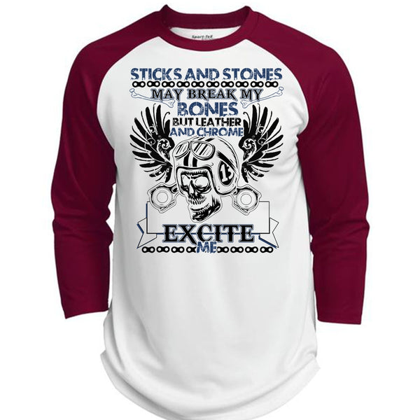 Sticks And Stones T Shirt, I Love Biker T Shirt, Awesome T-Shirts  (Polyester Game Baseball Jersey)