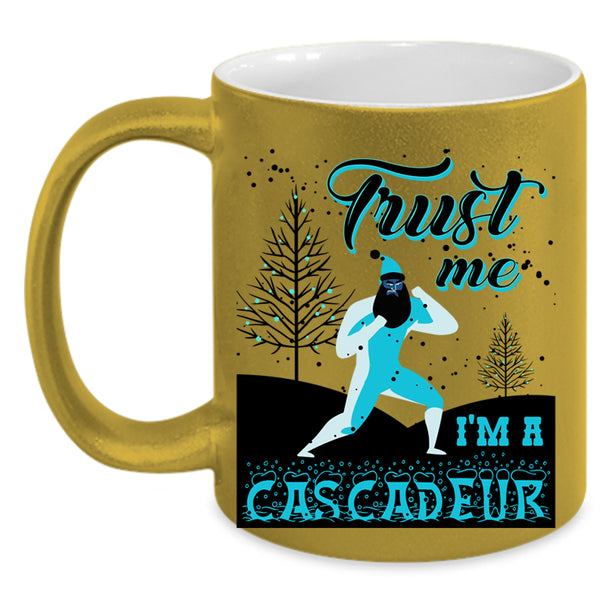 Cute Christmas Coffee Mug, I'm A Cascadeur Accent Mug