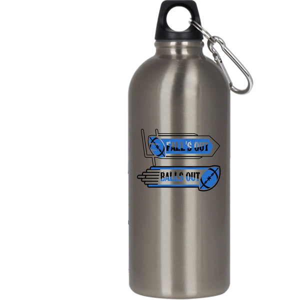 Fall's Out Balls Out 20 oz Stainless Steel Bottle,Funny Rugby Players Outdoor Sports Water Bottle