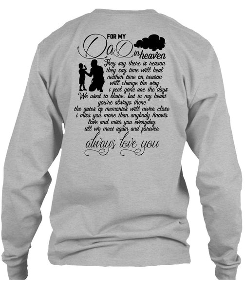 For My Dad In Heaven T Shirt, I Love Dad T Shirt