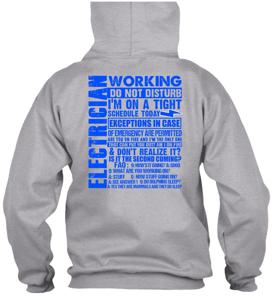 Electrician Working Do Not Disturb T Shirt, I Love Electrician T Shirt
