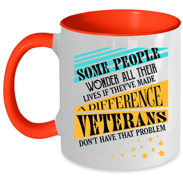 American Flag Coffee Mug, Awesome Veterans Accent Mug