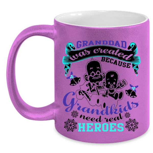 Christmas Gift For Grandpa Coffee Mug, Granddad Was Created Accent Mug