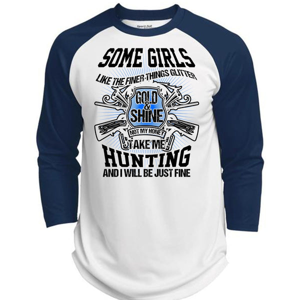 Take Me Hunting T Shirt, I Love Hunting T Shirt, Awesome T-Shirts  (Polyester Game Baseball Jersey)