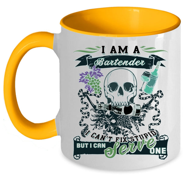 Cool Gift For Bartender Coffee Mug, I Am A Bartender Accent Mug