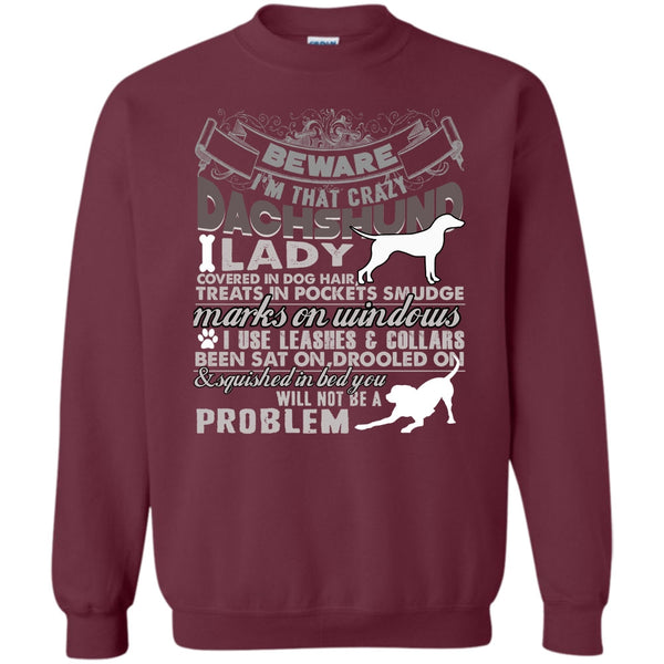 Coolest Dachshund Lady T Shirt, I Am A Dog Lover Sweatshirt