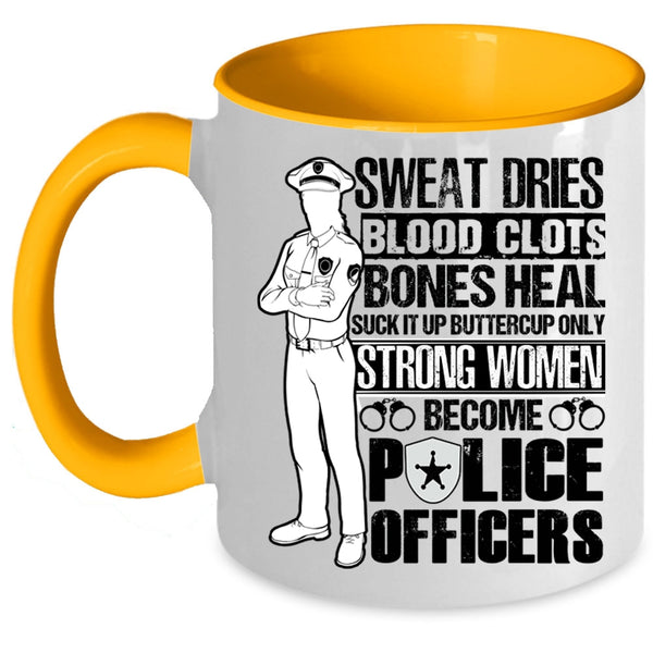 Awesome Husband Coffee Mug, Only Strong Men Become Police Officers Accent Mug