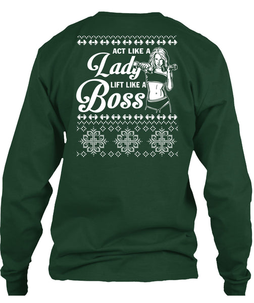Active Like A Lady Lift Like A Boss T Shirt, This Girl Loves Christmas T Shirt