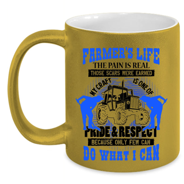 Best Gift For Farmer Coffee Mug, Farmer's Life Accent Mug