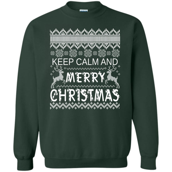 Keep Calm T Shirt, Merry Christmas Gift Sweatshirt