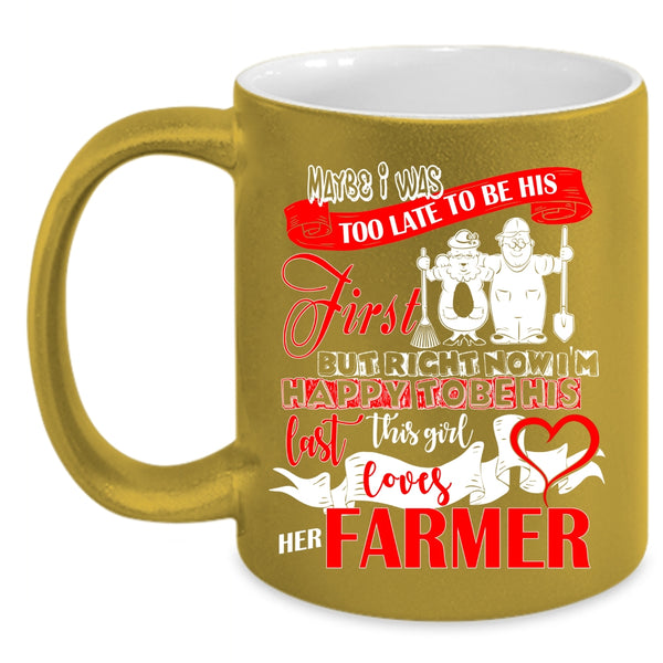 This Girl Loves Her Farmer Coffee Mug, Cool Just Married Coffee Cup