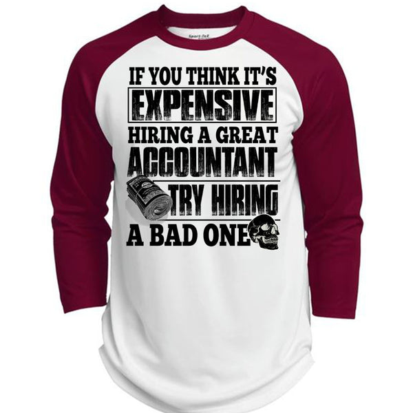 Hiring A Great Accountant T Shirt, I Love Accountant T Shirt, Awesome T-Shirts  (Polyester Game Baseball Jersey)