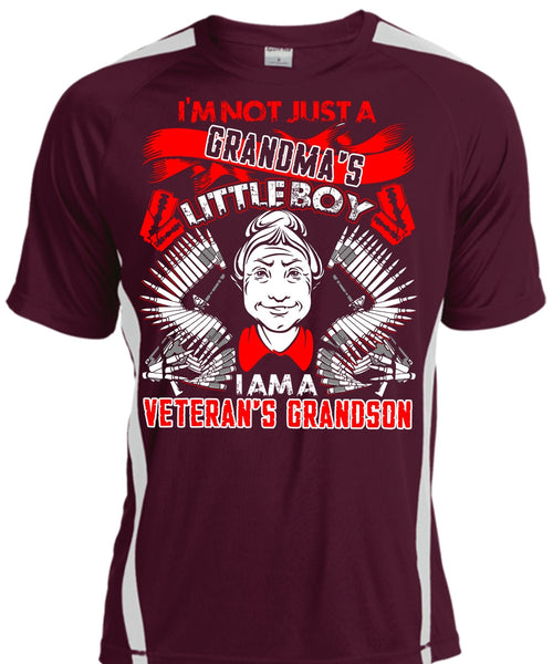 I Am A Veteran's Grandson T Shirt, Grandma's Little Boy T Shirt, Cool Shirt