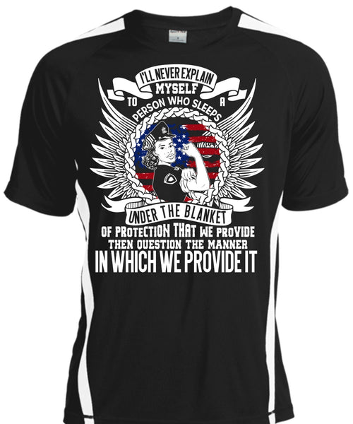 A black t-shirt with the shopify logo