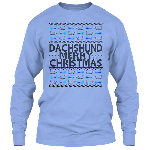 Dachshund Merry Christmas T Shirt, Dachshund Lover T Shirt
