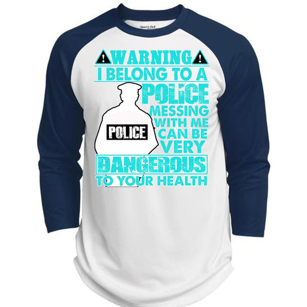 I Belong To A Police T Shirt, I Love Police T Shirt, Awesome T-Shirts  (Polyester Game Baseball Jersey)