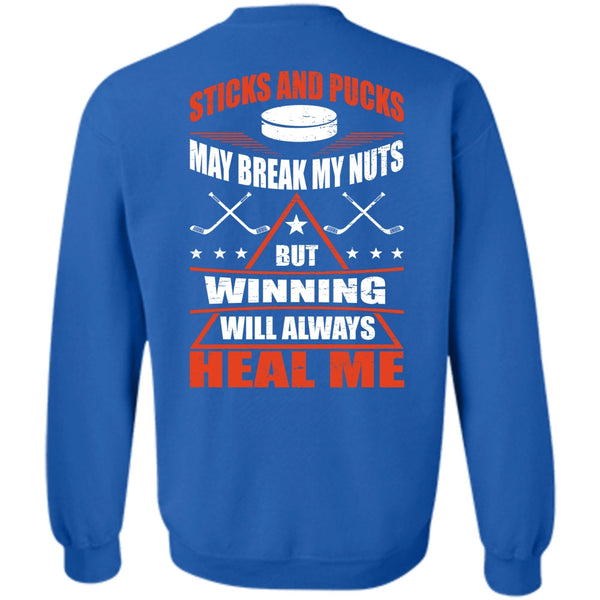 Winning Will Always Heal Me T Shirt, I Love Hockey Sweatshirt