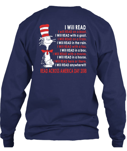 The Cat in the Hat T Shirt, I Will Read With A Mouse T Shirt, I Will Read In A House T Shirt