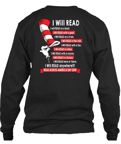 The Cat in the Hat T Shirt 2018, I Will Read Anywhere T Shirt, I Will Read In A Box T Shirt