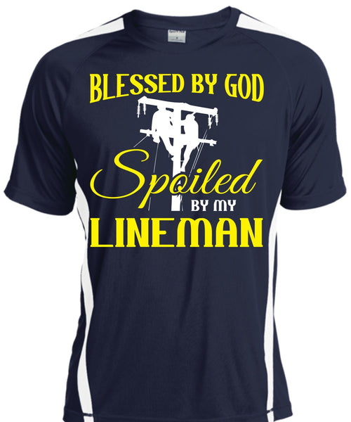 Blessed By God Spoiled By My Lineman T Shirt, Career T Shirt