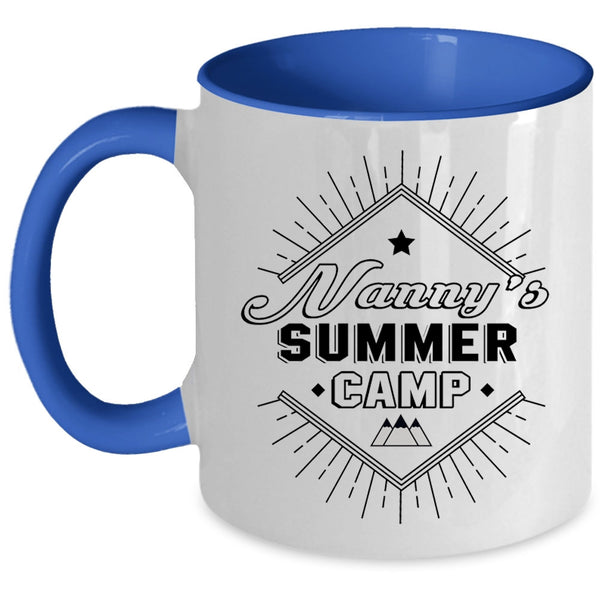 Cool Camping Nanny Coffee Mug, Nanny's Summer Camp Accent Mug