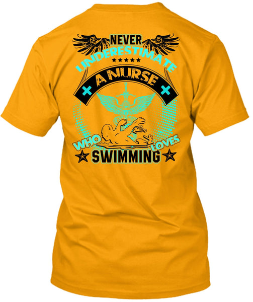 Nurse Who Loves Swimming T Shirt, I Love Swimming T Shirt