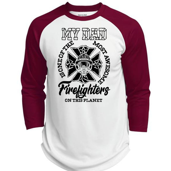 The Most Awesome Firefighter T Shirt, I Love Firefighter T Shirt, Awesome T-Shirts  (Polyester Game Baseball Jersey)