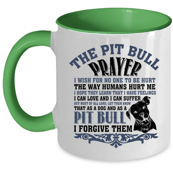 Awesome Pit Bull Coffee Mug, The Pit Bull Prayer Accent Mug