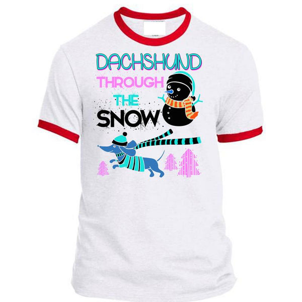 Dachshund Through The Snow T Shirt, This Girl Loves Christmas T Shirt, Awesome T-Shirts