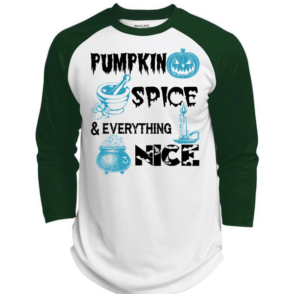 Pumpkin Spice And Everything Nice T Shirt, Wait For Halloween T Shirt, Awesome T-Shirts  (Polyester Game Baseball Jersey)