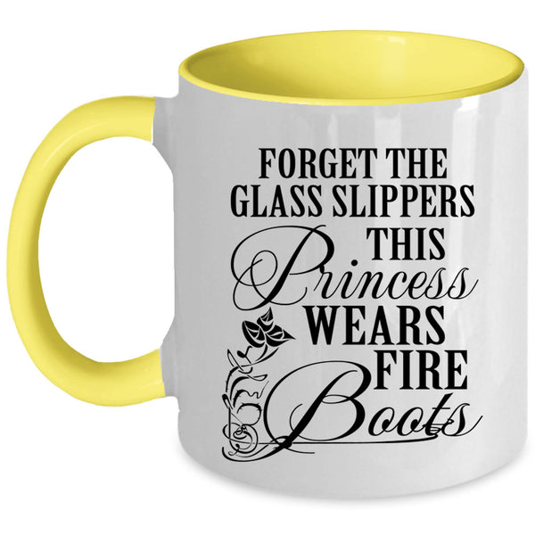 Cool Girls Coffee Mug, This Princess Wears Fire Boots Accent Mug