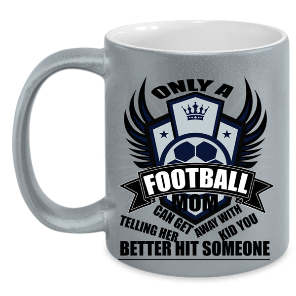 Cute Football Mom Coffee Mug, Football Mom Accent Mug