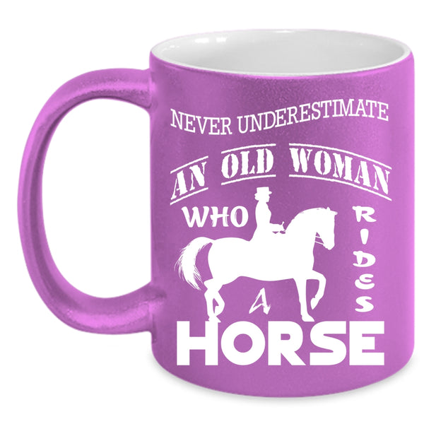 An Old Woman Rides A Horse Coffee Mug, Awesome Grandmas Coffee Cup