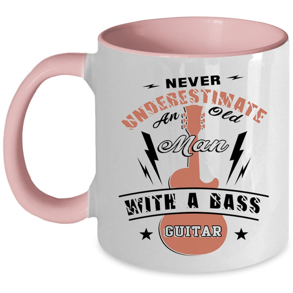 Awesome Grandpas Coffee Mug, An Old Man With A Bass Guitar Accent Mug
