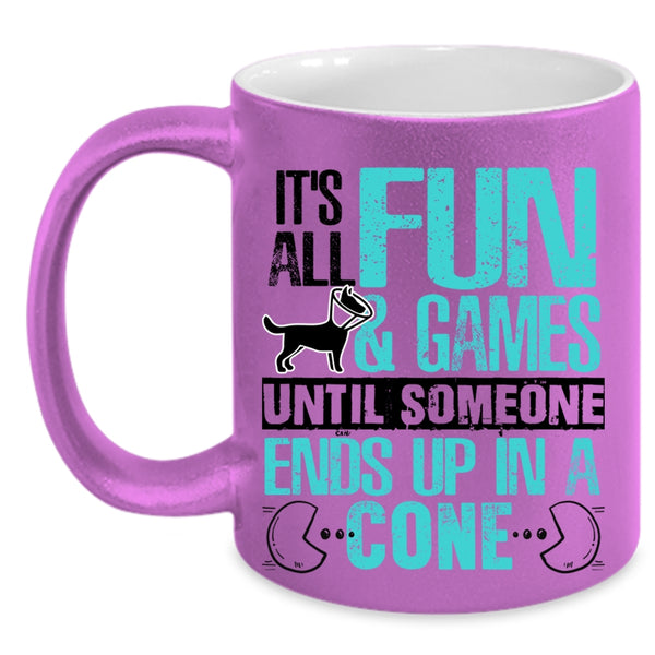 Funny Gaming Coffee Mug, It's All Fun And Games Accent Mug